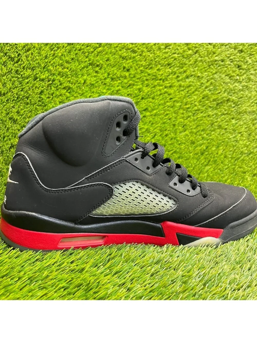 Nike Air Jordan 5 Retro Top 3 Mens Size 14 Black Red Basketball Shoes Sneakers